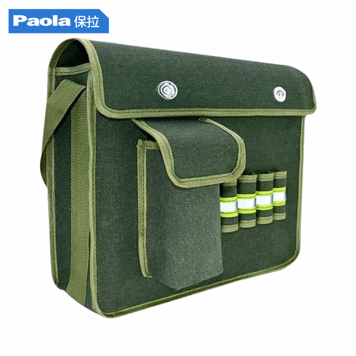 Paola/保拉 帆布带反光条电工包 9475