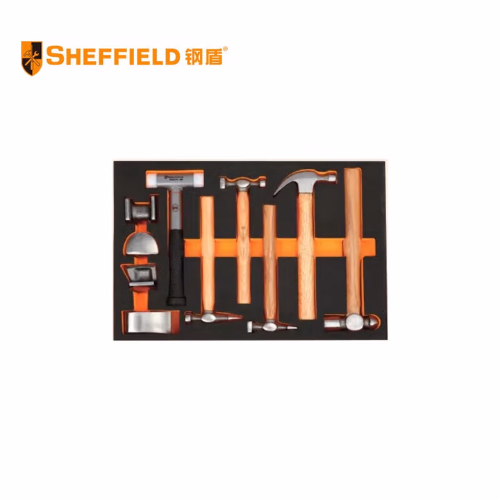 SHEFFIELD/钢盾 10件套锤子类工具托组套 S025050