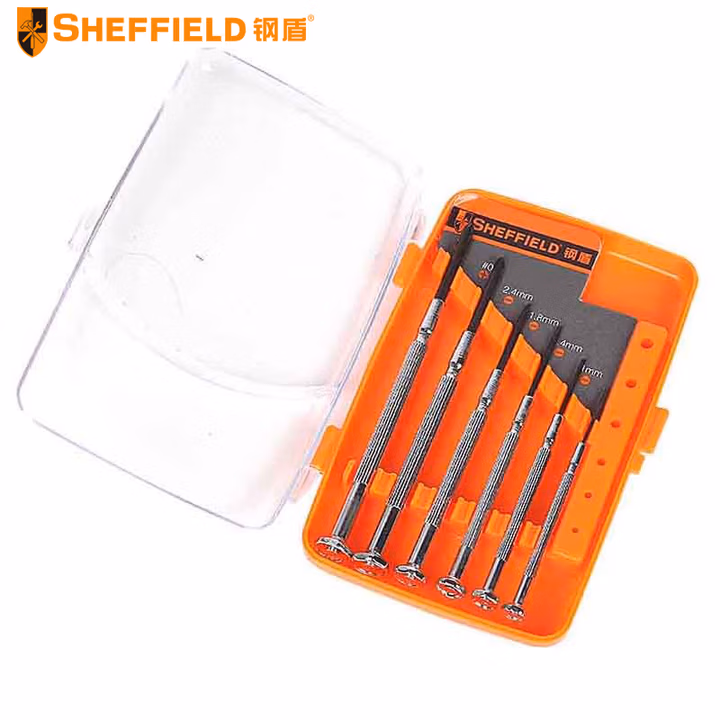 SHEFFIELD/钢盾 6件套金属精密螺丝批 S037002