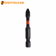 SHEFFIELD/钢盾 10件套6.3mm系列50mm长抗冲击十字旋具头PH2 S054007