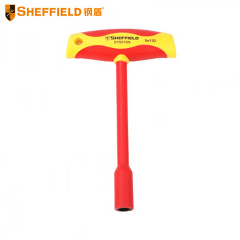 SHEFFIELD/钢盾 双色柄绝缘T型套筒螺丝批8mm S150108