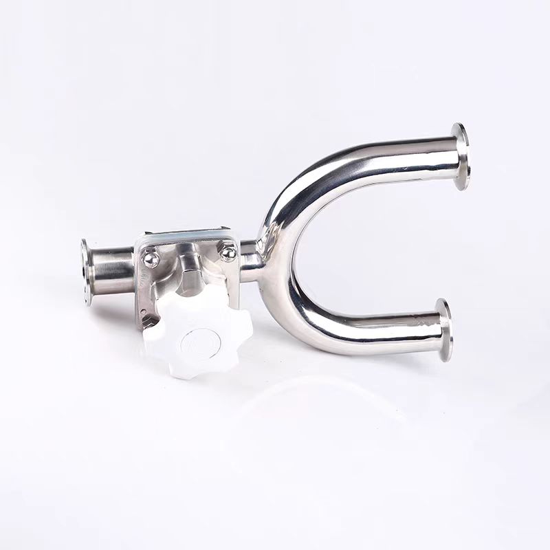 HONGKANG/宏康 316L卫生级快装U型三通隔膜阀 φ63mm