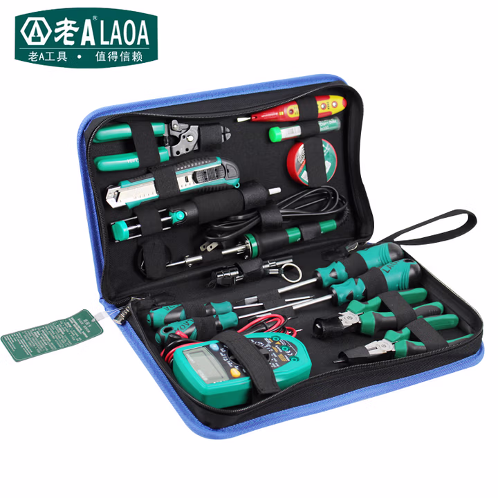 LAOA/老A 16件套电讯组套万用表套装 LA101316