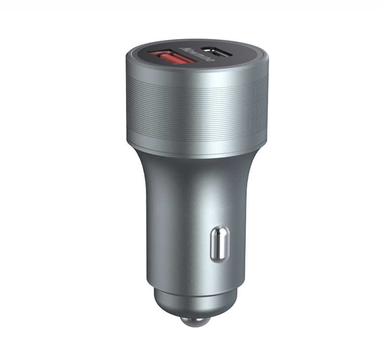 纽曼（Newmine）KC07 全兼容金属双U车载充电器 灰色