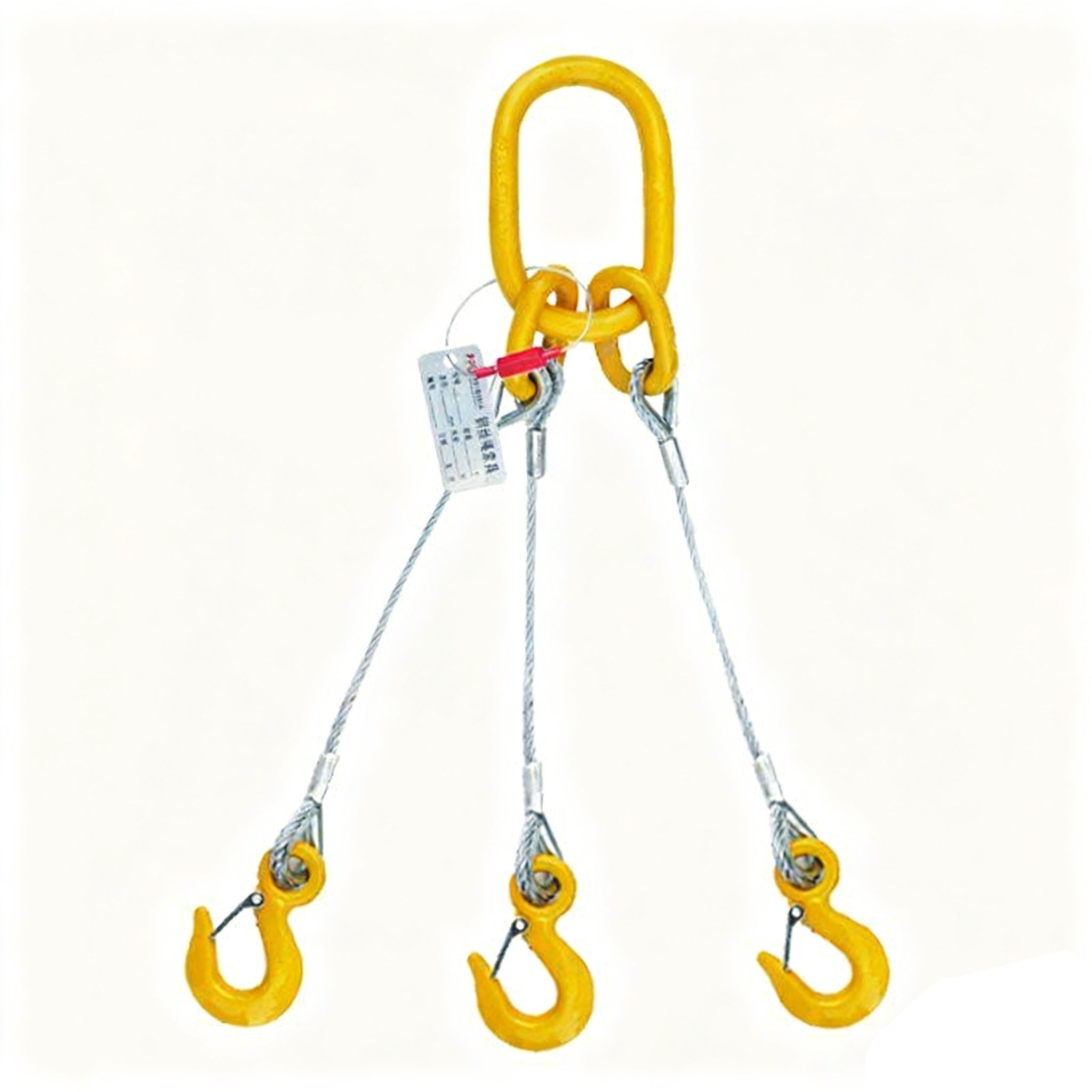 PPU/品尔优 三腿钢丝绳成套压制索具(美式眼型货钩) UPX44-3.5M--38.96t