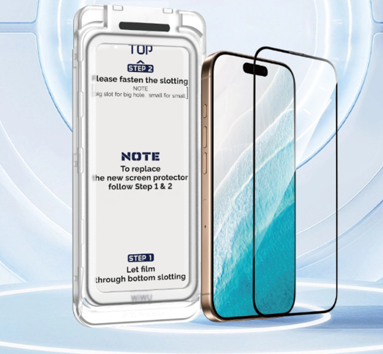 WiWU 除尘秒贴钢化膜 Wi-SQ008 IP16Plus/15Plus/14PM 6.7