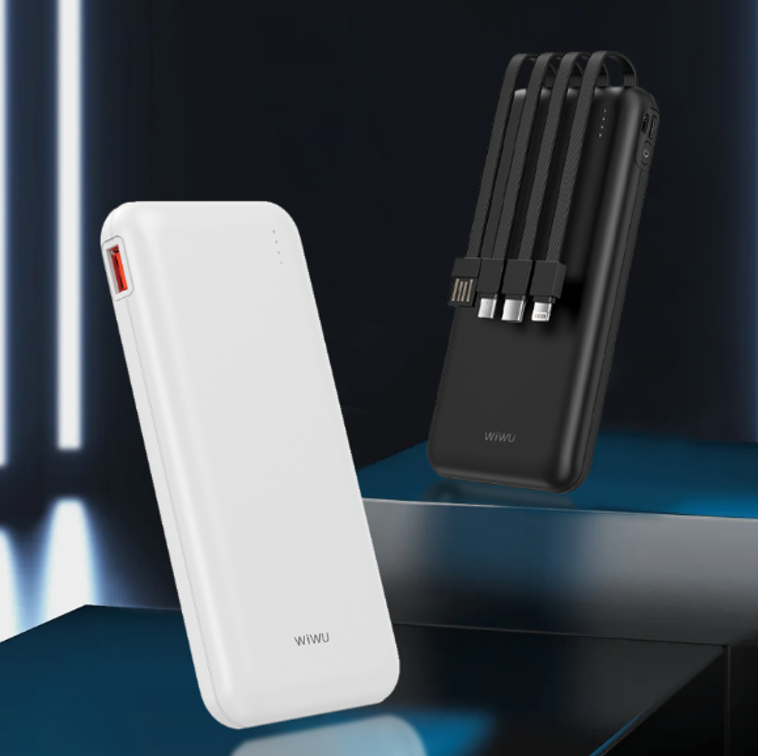 WiWU 优品系列移动电源 P-08B白