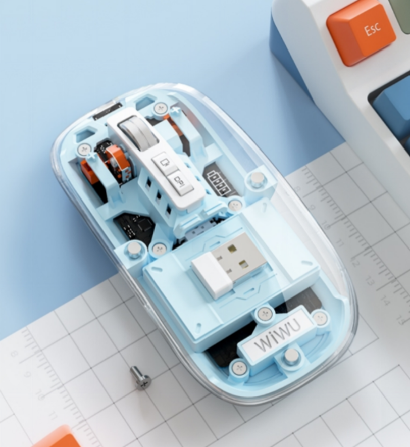 WiWU 晶透磁吸鼠标 WM105 蓝