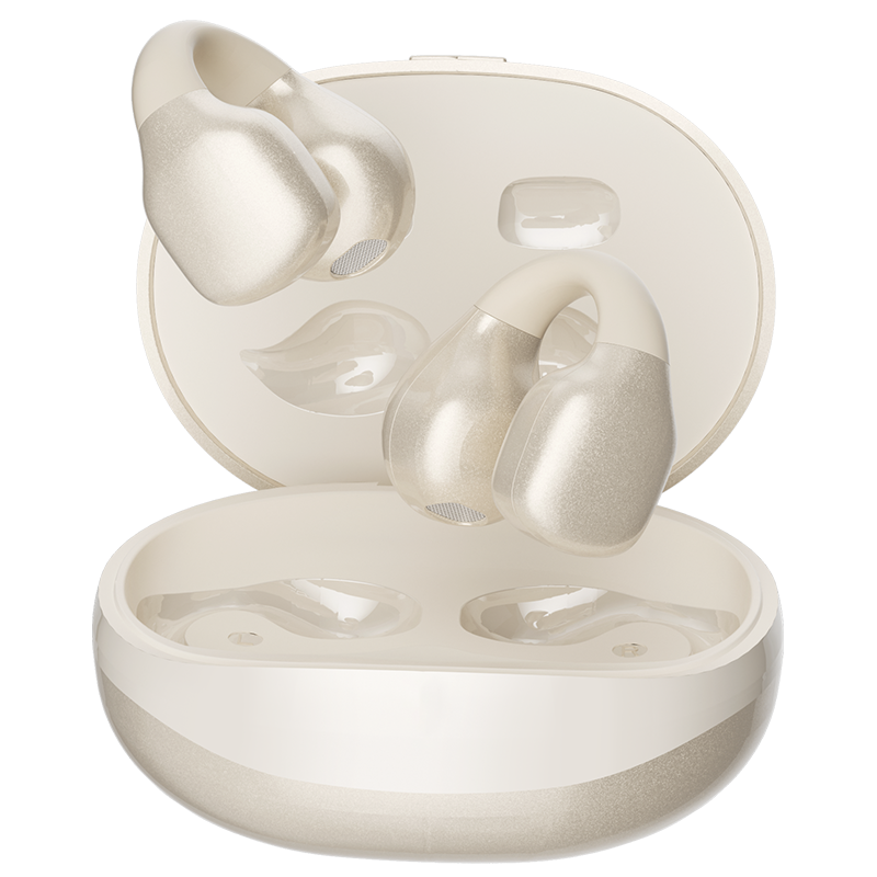 兰士顿 时尚耳夹式蓝牙耳机ClipBuds R2 MAX（TS03 PRO Max）米色