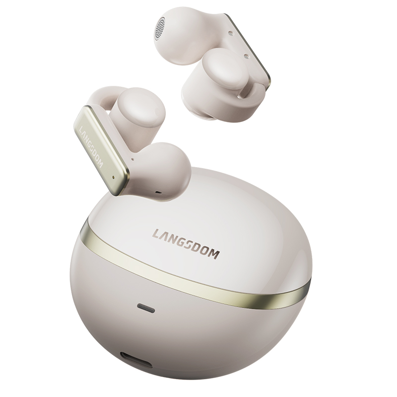 兰士顿 金属感耳夹式TS28米黄色