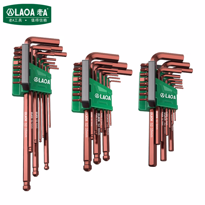 LAOA/老A 17PCS多功能加长球头内六角扳手 LA631017