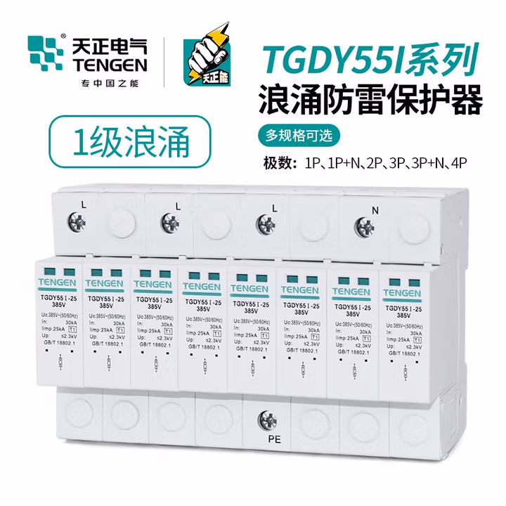 TENGEN/天正 电涌保护器 TGDY55I-15 385V 3P(祥云3.0)