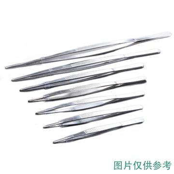 LEIGU/垒固 不锈钢镊子（直嘴圆头带齿），30cm，W-002808 W-002808