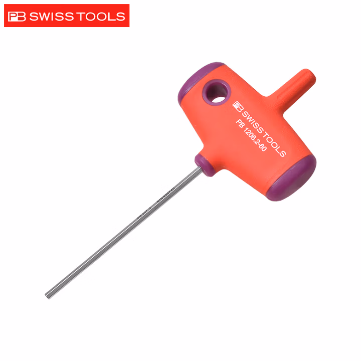PB SWISS TOOLS/ 瑞铂 T型柄内六角扳手 2×60 PB 1206.2-60