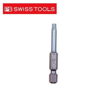 PB SWISS TOOLS/ 瑞铂 E6.3加强梅花批头50mm PB E6.401/20
