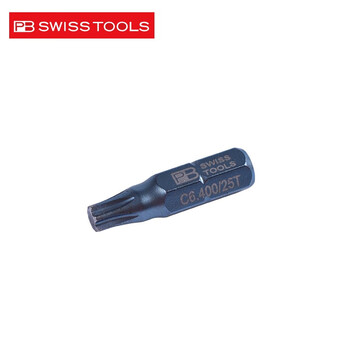 PB SWISS TOOLS/ 瑞铂 C6.3精密梅花批头25mm PB C6.400/25
