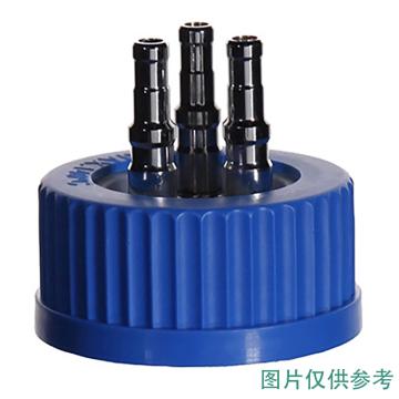 LEIGU/垒固 GL45补料瓶瓶盖（中号6-8mm），三通，W-020703，304不锈钢，PP盖，硅胶密封圈 W-020703