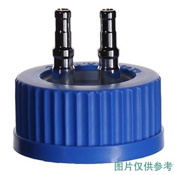 LEIGU/垒固 GL45补料瓶瓶盖（中号6-8mm），两通，W-020702，304不锈钢，PP盖，硅胶密封圈 W-020702