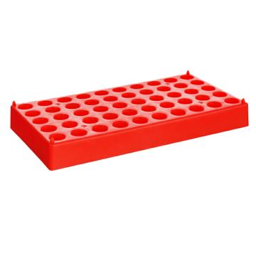 LEIGU/垒固 塑料样品瓶架(PP)，2ml/50孔、红色、孔径13mm，W-001153 W-001153