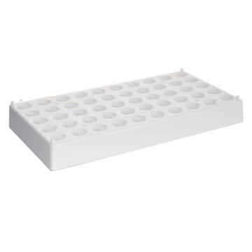 LEIGU/垒固 塑料样品瓶架(PP)，2ml/50孔、白色、孔径13mm，W-001152 W-001152