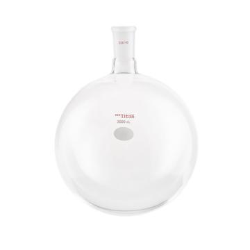 Titan/泰坦 单颈圆底球瓶，厚壁高强度，磨口：24/40，3000ml 特优级，TF30243L，1个 TF30243L