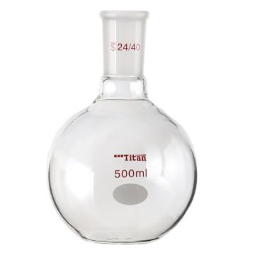 Titan/泰坦 平底烧瓶，磨口：24/40，500ml 特优级，TF124500，1个 TF124500