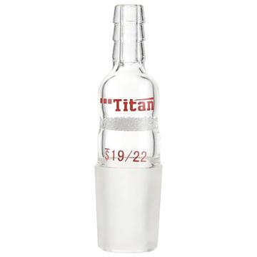 Titan/泰坦 直型抽气接头，具砂板，磨口：19/22，总高：67mm，G1砂板 特优级，TA831922，1个 TA831922