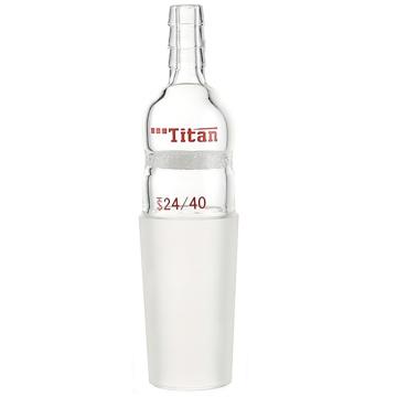 Titan/泰坦 直型抽气接头，具砂板，磨口：24/40，总高：95mm，G1砂板 特优级，TA832440，1个 TA832440