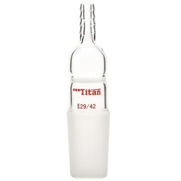 Titan/泰坦 直型抽气接头，具砂板，磨口：29/42，总高：97mm，G1砂板 特优级，TA832942，1个 TA832942