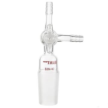 Titan/泰坦 三通接头，外磨口：29/42，具2mmT型三通玻璃节门 特优级，TA682942G，1个 TA682942G