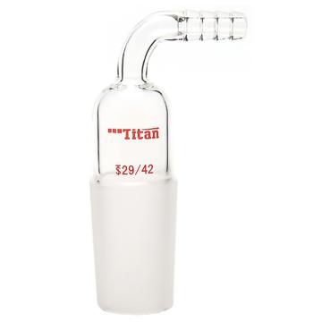 Titan/泰坦 90°抽气接头，磨口：29/42，φ10mm小咀接口 特优级，TA922942，1个 TA922942