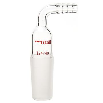 Titan/泰坦 90°抽气接头，磨口：24/40，φ10mm小咀接口 特优级 爆款，TA922440，1个 TA922440