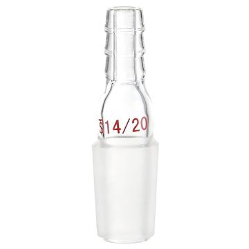 Titan/泰坦 直型抽气接头，磨口：14/20，φ8mm小咀接口 特优级，TA301420，1个 TA301420