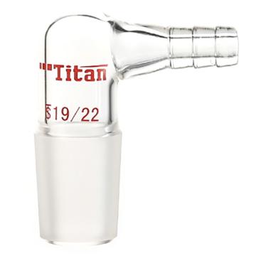 Titan/泰坦 省空间抽气接头，磨口：19/22，小咀外径8mm 特优级，TA291922，1个 TA291922