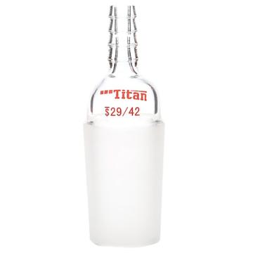 Titan/泰坦 直型抽气接头，磨口：29/42，φ10mm小咀接口 特优级，TA302942，1个 TA302942