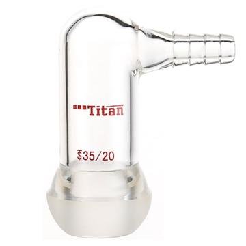 Titan/泰坦 省空间抽气接头，磨口：35/20，小咀外径8mm 特优级，TA293520，1个 TA293520