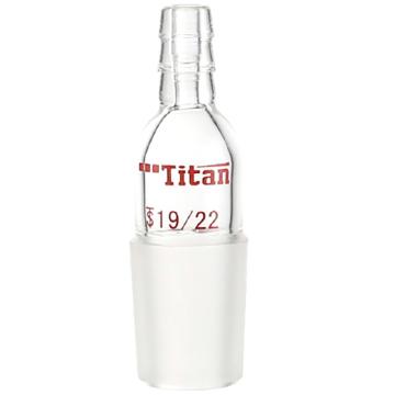Titan/泰坦 直型抽气接头，磨口：19/22，φ8mm小咀接口 特优级 爆款，TA301922，1个 TA301922