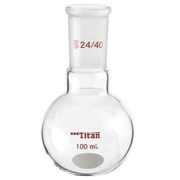 Titan/泰坦 平底烧瓶，磨口：24/40，100ml 特优级，TF124100，1个 TF124100