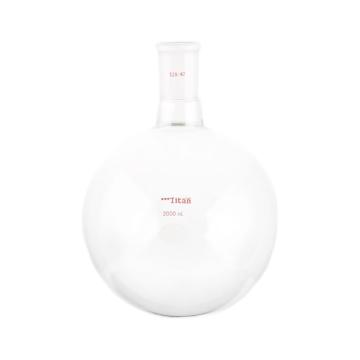 Titan/泰坦 单颈圆底球瓶，厚壁高强度，磨口：29/42，2000ml 特优级，TF30292L，1个 TF30292L