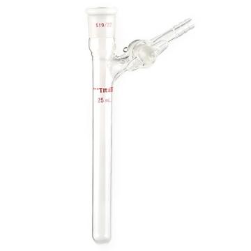 Titan/泰坦 反应管，内磨口19/22，玻璃节门，25ml 特优级 适配加热块：05027318，TYBL-B221925-DZ，1个 TYBL-B221925-DZ