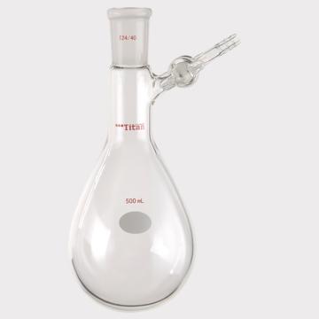 Titan/泰坦 反应茄瓶，磨口：24/40，500ml，玻璃节门 特优级，TF904500G，1个 TF904500G