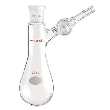 Titan/泰坦 反应茄瓶，磨口：14/20，50ml，玻璃节门 特优级，TF901450G，1个 TF901450G
