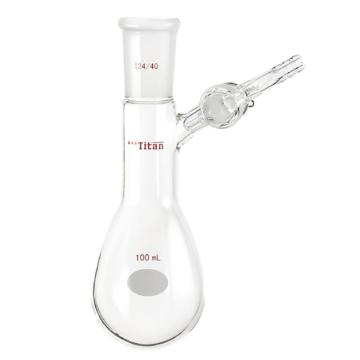 Titan/泰坦 反应茄瓶，磨口：24/40，100ml，玻璃节门 特优级，TF904100G，1个 TF904100G