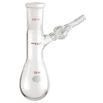 Titan/泰坦 反应茄瓶，磨口：24/40，50ml，玻璃节门 特优级，TF902450G，1个 TF902450G