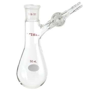 Titan/泰坦 反应茄瓶，磨口：19/22，50ml，玻璃节门 特优级，TF901950G，1个 TF901950G