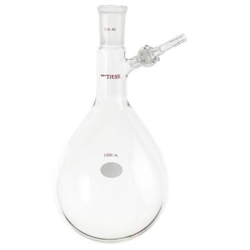 Titan/泰坦 反应茄瓶，磨口：24/40，1000ml，玻璃节门 特优级，TF904000G，1个 TF904000G