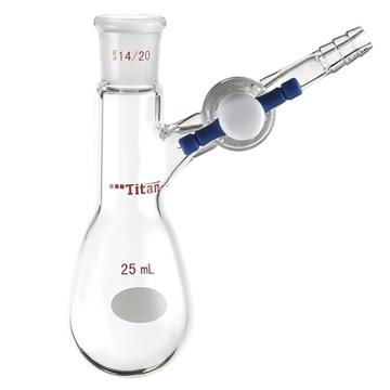 Titan/泰坦 反应茄瓶，磨口：14/20，25ml，四氟节门 特优级，TF901425，1个 TF901425
