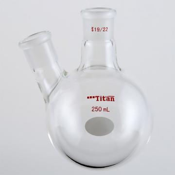 Titan/泰坦 厚壁斜两口瓶，高强度，中间磨口：19/22，侧磨口：19/22，250ml 特优级，TF419250，个/，1个 TF419250