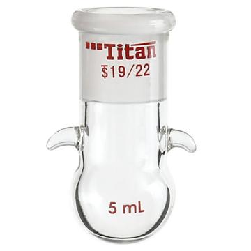 Titan/泰坦 具挂钩圆底烧瓶，磨口：19/22，5ml 特优级，TF331905，1个 TF331905