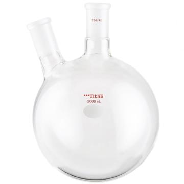 Titan/泰坦 厚壁斜两口瓶，高强度，中间磨口：24/40，侧磨口：24/40，2000ml 特优级，TF41242L，个/，1个 TF41242L